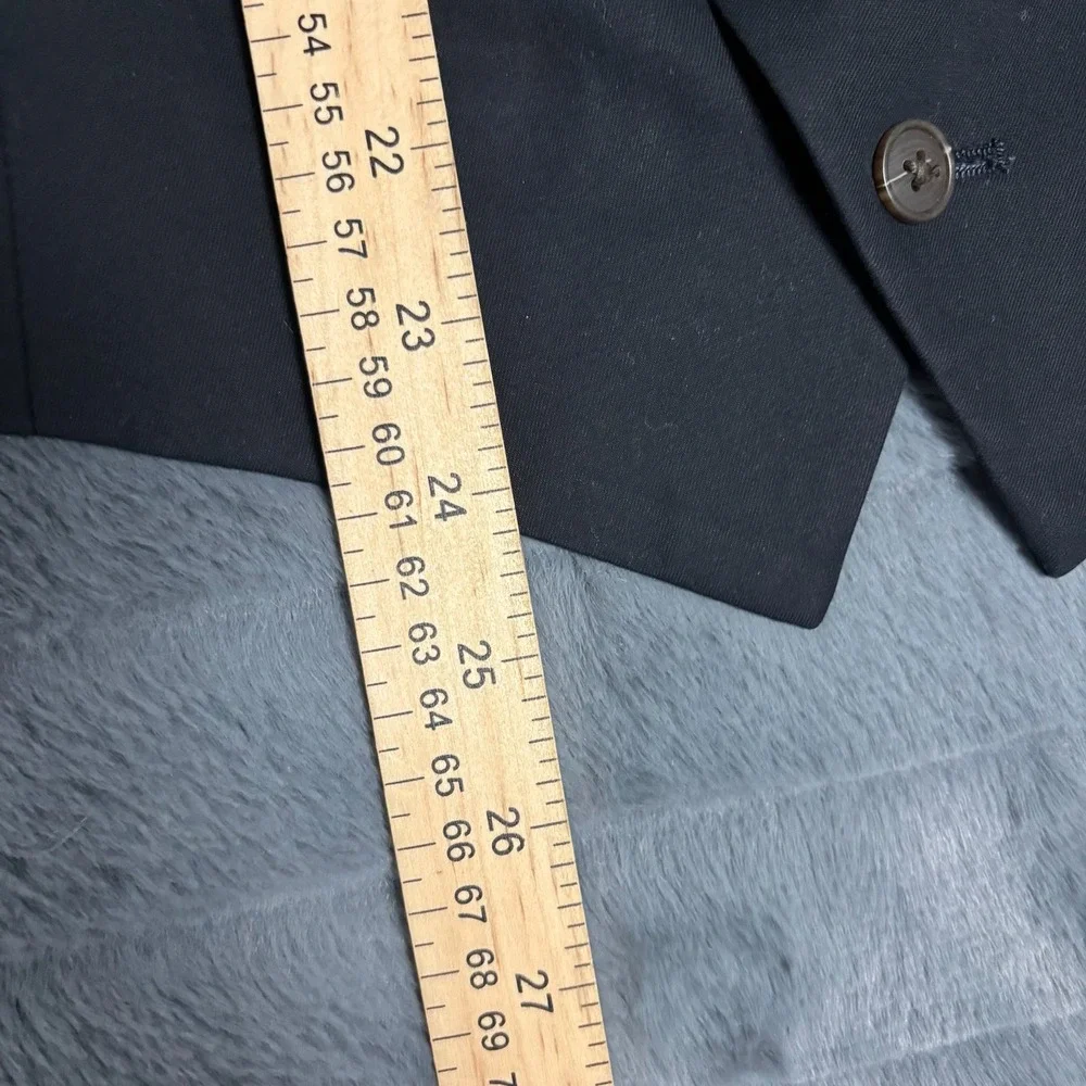 J.Crew Mens Black 100% Cotton Formal Suit Vest Waistcoat Cinch Back 7145